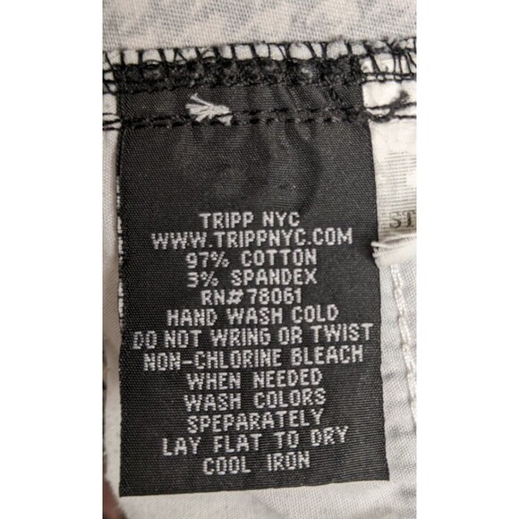 Tripp NYC Daang Goodman Black & White Houndstooth Skinny Leg Punk Jeans 11 - Picture 16 of 16